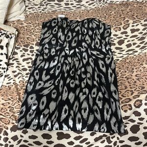 Black and Silver. Cocktail mini dress